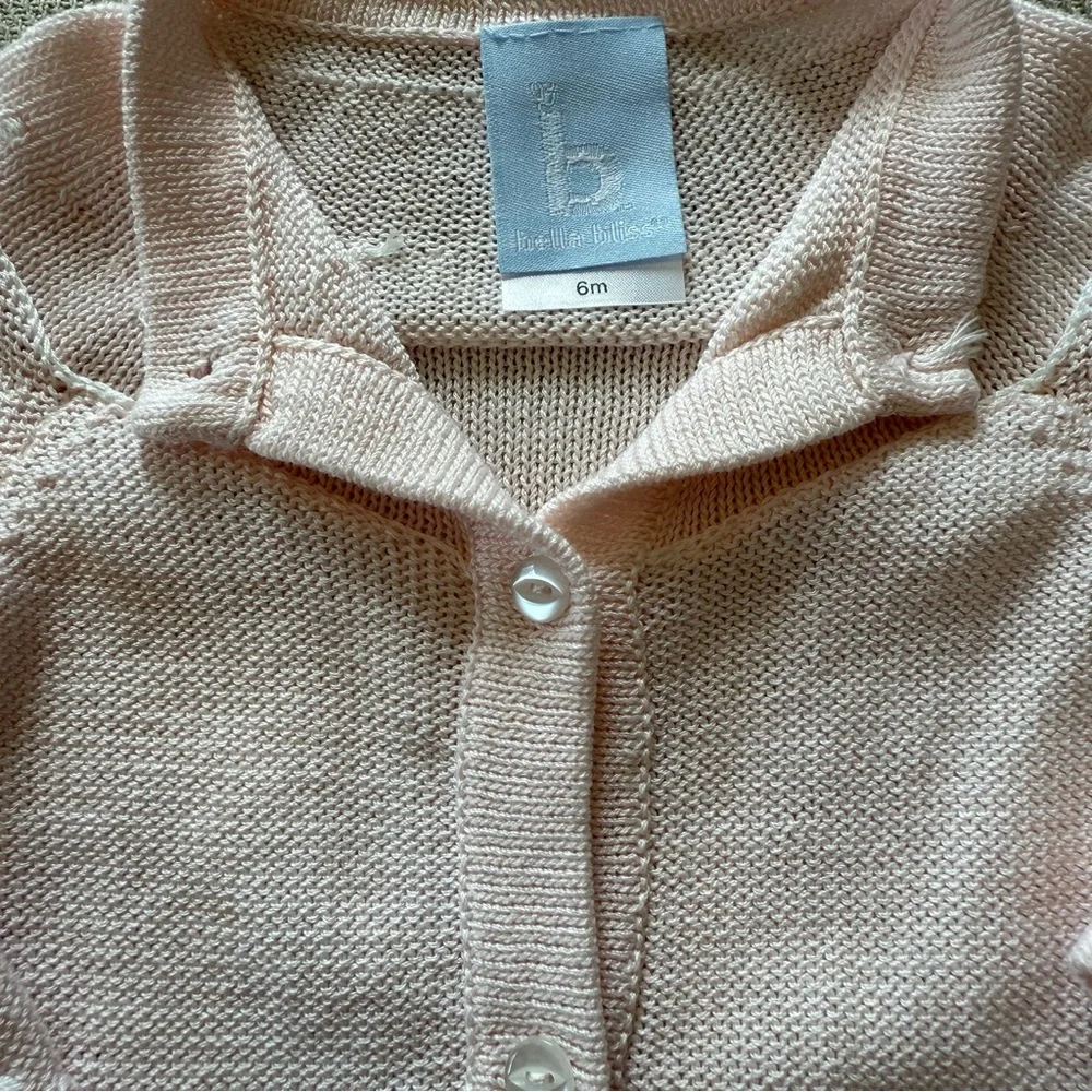 Bella Bliss Baby Girl Pink Knit Cardigan
